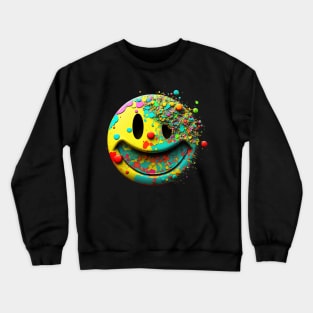 Pop Culture Smiley Face Crewneck Sweatshirt